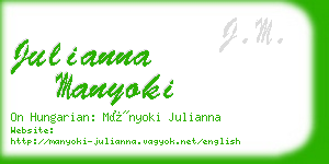 julianna manyoki business card